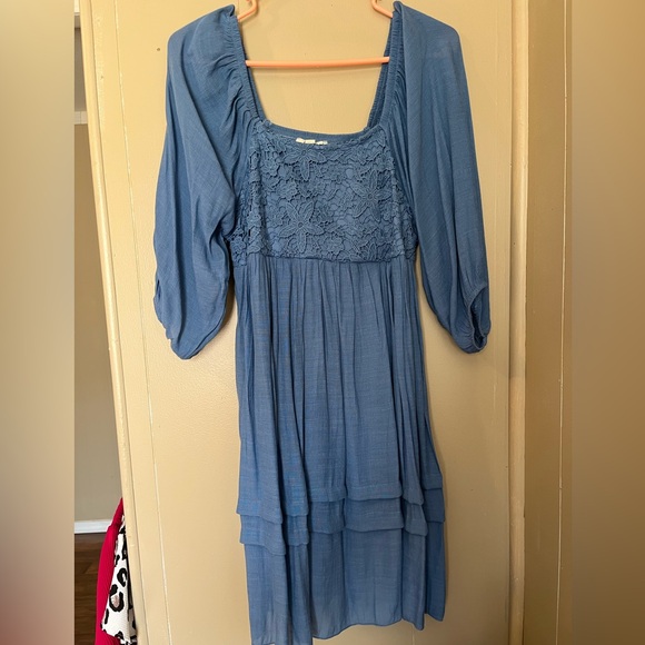 Blue Lace Detail Dress - Picture 1 of 1